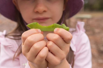 Close-up of boy holding ice cream