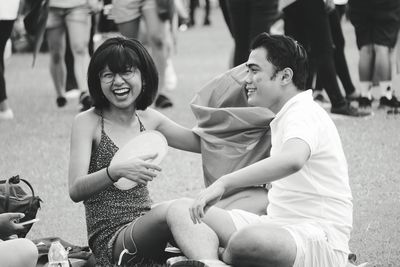 Women sitting outdoors