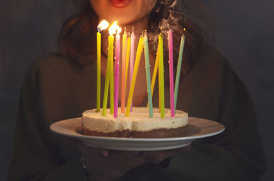 Close-up of birthday cake