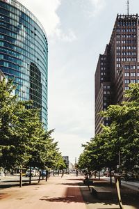 Modern city against sky