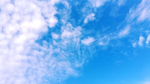 Low angle view of blue sky