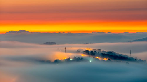 Scenic view of cloudscape during sunset