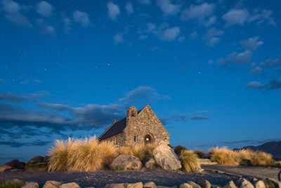 View of an animal on rock against sky