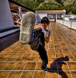 Portrait of young woman