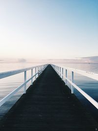 View of sea against clear sky