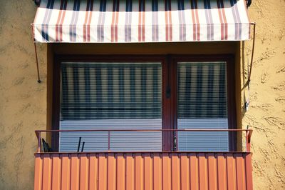 Closed window of building