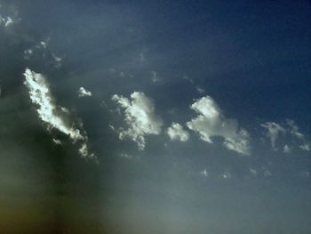 Low angle view of clouds in sky