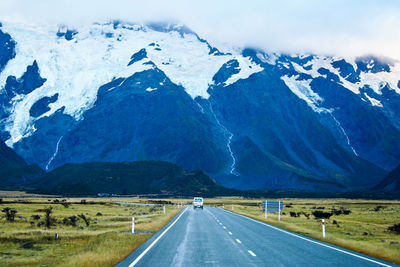 Country road passing through mountains