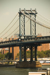 View of suspension bridge
