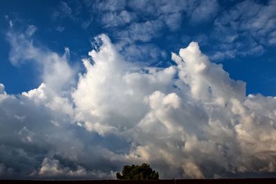 Low angle view of cloudy sky