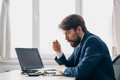 Man working on table