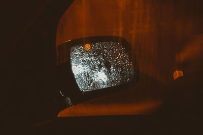 Close-up of car window
