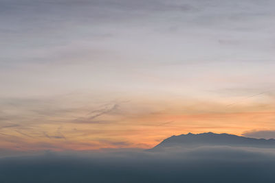 Scenic view of sky during sunset