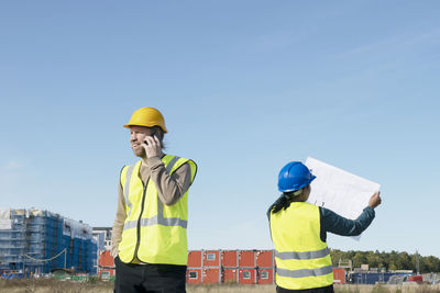 People on construction site