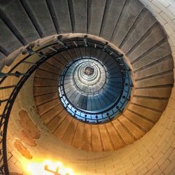 Low angle view of spiral staircase