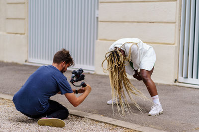Man photographing