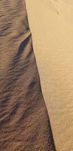 High angle view of sand dune