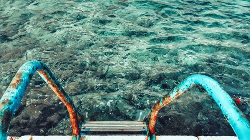 High angle view of swimming pool