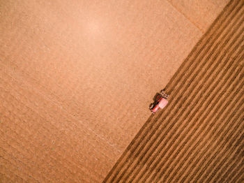 High angle view of sand