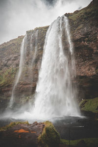 Scenic view of waterfall