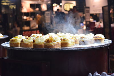 Close-up of ice cream in store