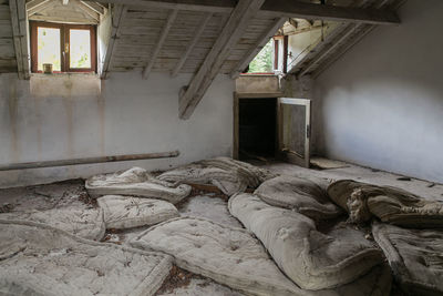 Interior of abandoned house