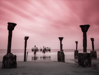 Broken pier - took this shot just before dawn on a full moon day. super long exposure shot on mobile