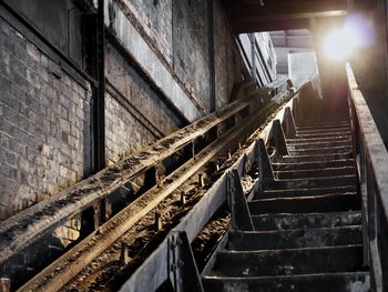 Low angle view of staircase in building