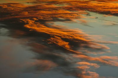 Scenic view of landscape against sky during sunset