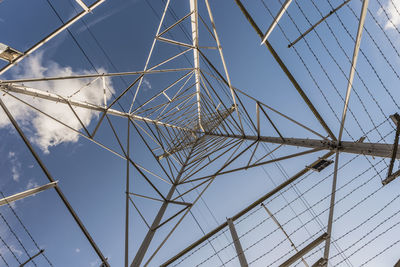 Low angle view of building against blue sky