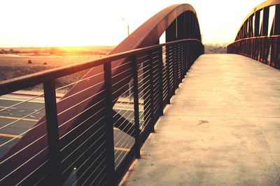 Bridge against sky during sunset