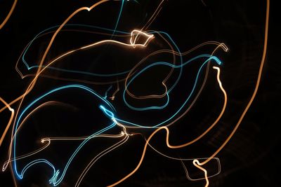 Light trails at night