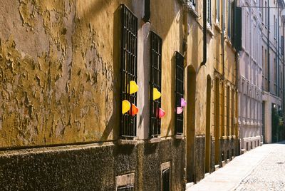 Buildings by footpath