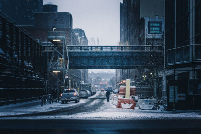 City street with buildings in background
