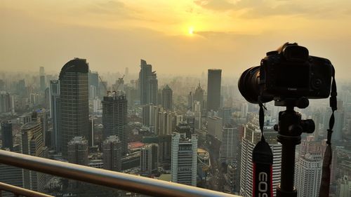 Cityscape at sunset