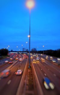 Cars on highway at night