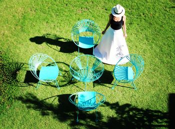 Low section of man on grass