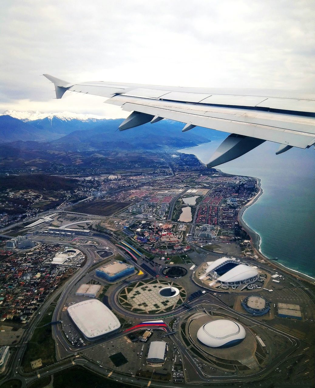 AERIAL VIEW OF CITY AND BUILDINGS