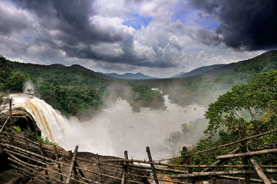 Panoramic view of mountains against sky