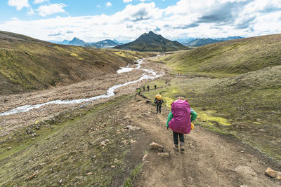 Backpacking in alftavatn valley