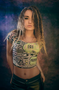 Portrait of young woman