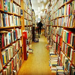 Stack of books in shelf