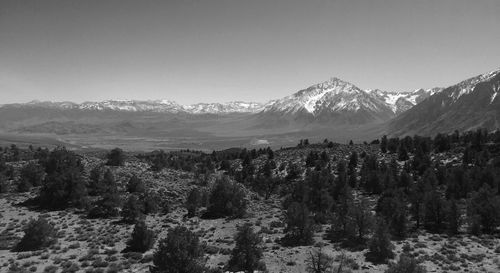 Scenic view of snowcapped mountains