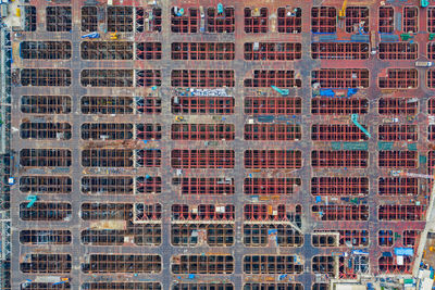 Aerial view of construction site