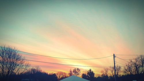 Low angle view of dramatic sky during sunset