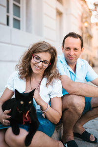 Portrait of a smiling young couple