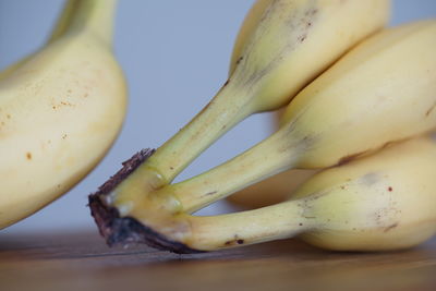 Close-up of bananas on table