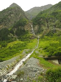 Scenic view of mountains against mountain