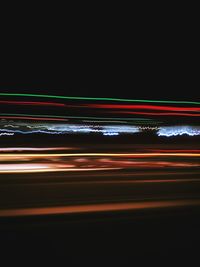 Blurred motion of light trails at night