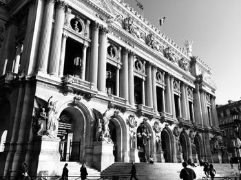 Group of people in front of building